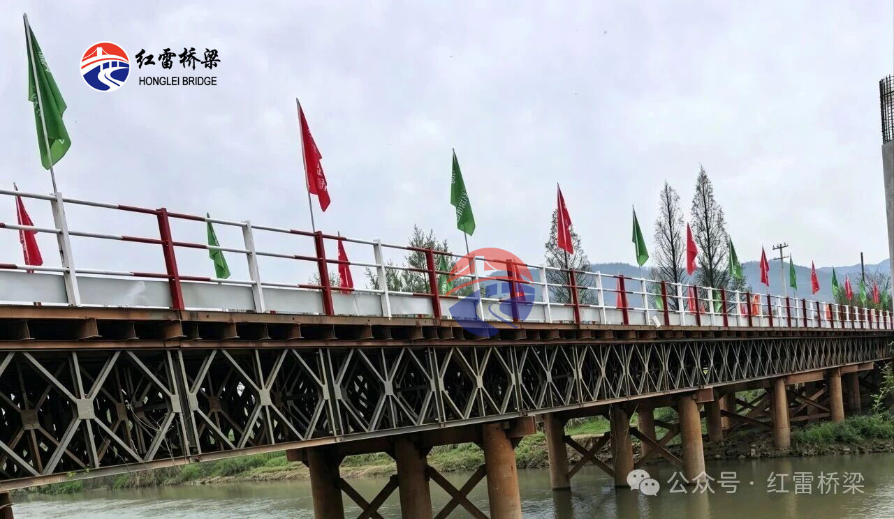 安徽S40宁国至枞阳高速公路池州段钢便桥完工